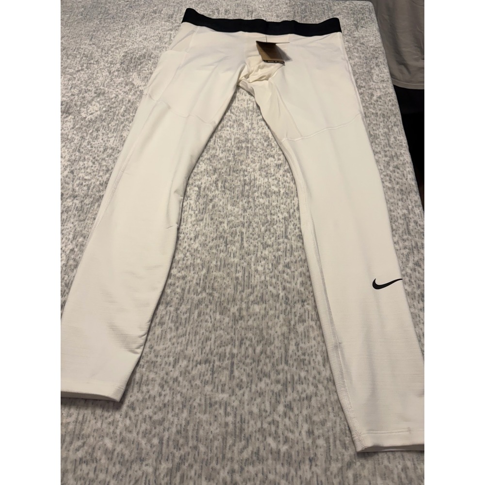 Nike Pro Mens Dri-Fit Training Pants XXL White vented